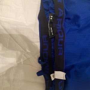 Blue shorts under armor